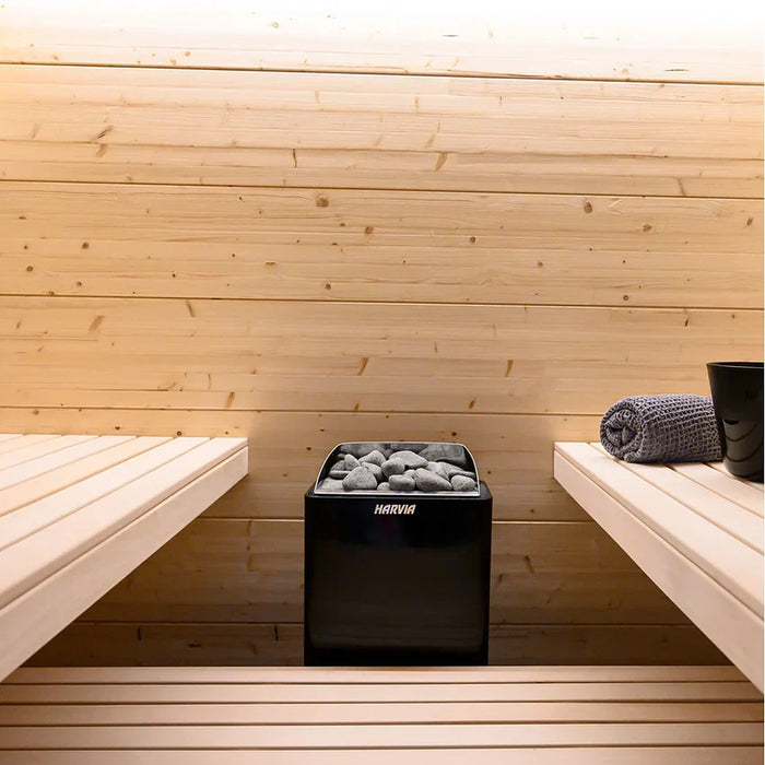 Harvia KIP 240V Electric Heater Package w/ Digital Controller and Wifi and Stones | Black Steel