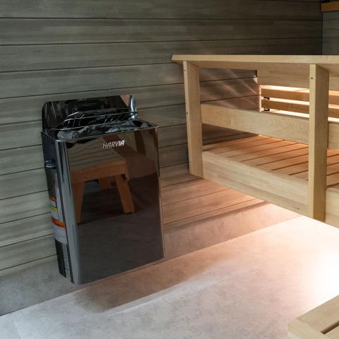 Harvia The Wall 6/8kW 240V Electric Sauna Heater w/ Built-In Knob Controls