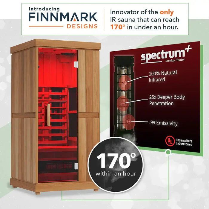 Finnmark FD-1 1-Person Full Spectrum Indoor Infrared Sauna | FD-KN001