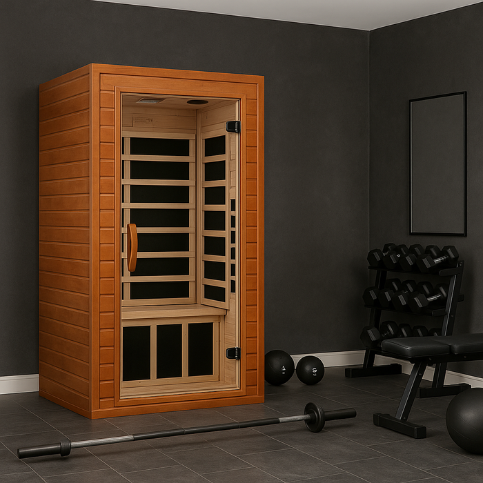 Dynamic Avila 1-2-person Low EMF FAR Indoor Infrared Sauna + Red Light Therapy | DYN-6103-01