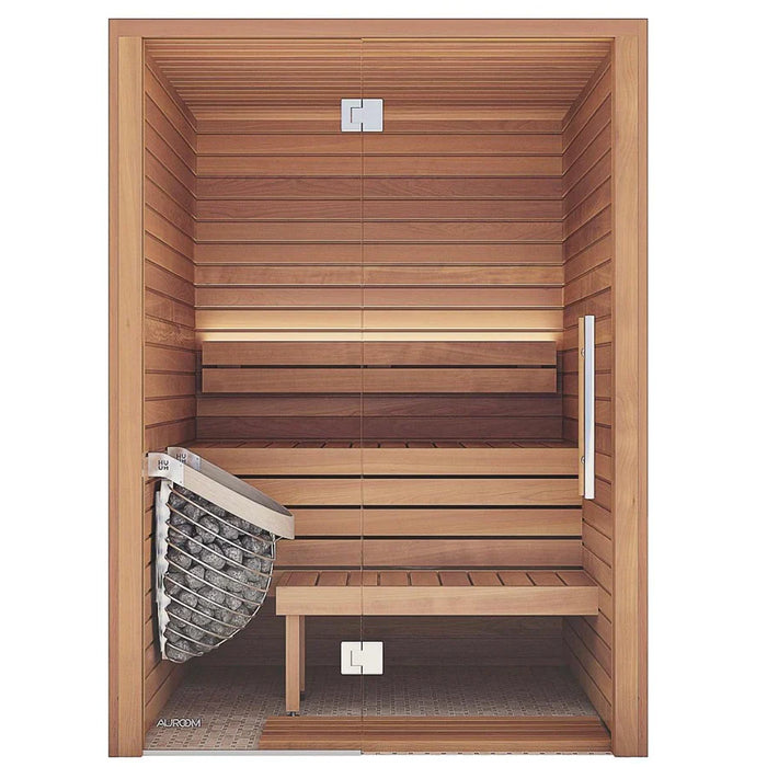 Auroom Cala Glass 2-4 Person Traditional Indoor Sauna