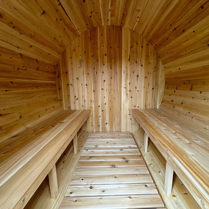 Dundalk Leisurecraft Canadian Timber 4 Person Harmony Outdoor Traditional Barrel Sauna | CTC22W