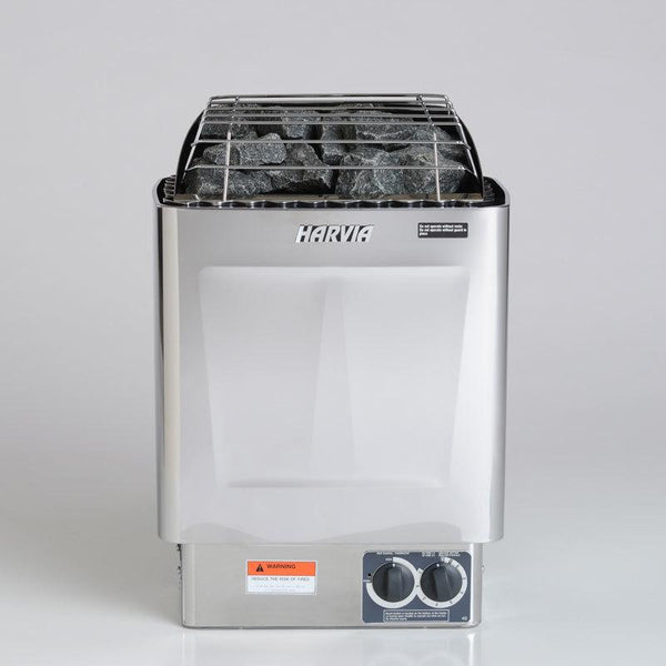 Harvia KIP 240V Electric Heater Package w/ Built-In Knob Controls and Stones
