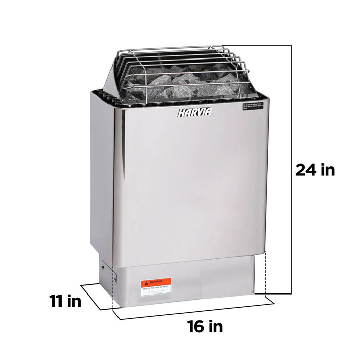 Harvia KIP 240V Electric Sauna Heater 6/8kW | Black Steel
