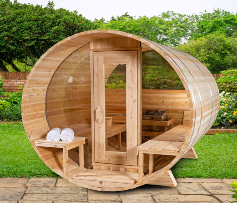 Dundalk LeisureCraft Canadian Timber Serenity MP Barrel Sauna CTC2245MPE