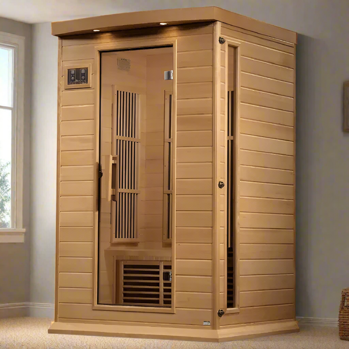 Maxxus 2-Person Near Zero EMF FAR Indoor Infrared Sauna + Red Light Therapy | MX-K206-01-ZF