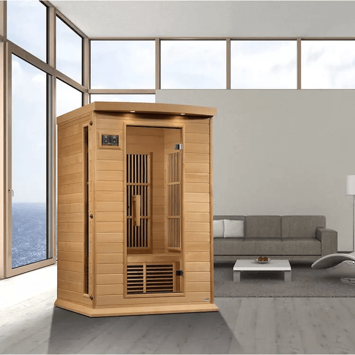 Maxxus 2-Person Near Zero EMF FAR Indoor Infrared Sauna + Red Light Therapy | MX-K206-01-ZF