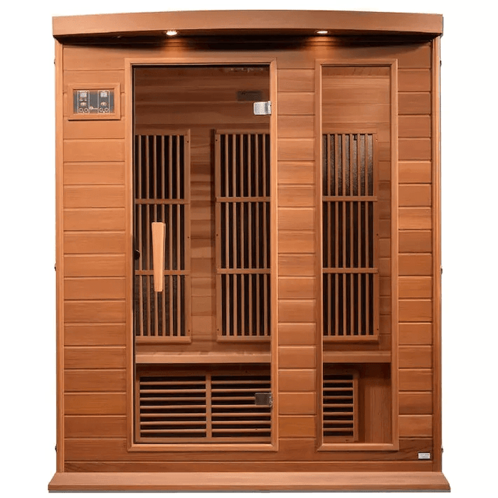 Maxxus 3-Person Near Zero EMF FAR Indoor Infrared Sauna + Red Light Therapy | MX-K306-01-ZF CED