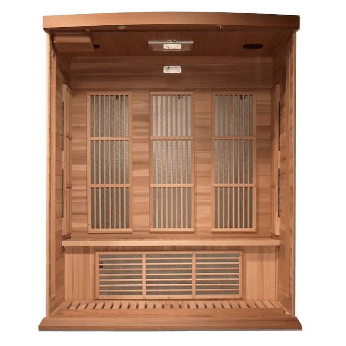 Maxxus 3-Person Near Zero EMF FAR Indoor Infrared Sauna + Red Light Therapy | MX-K306-01-ZF CED