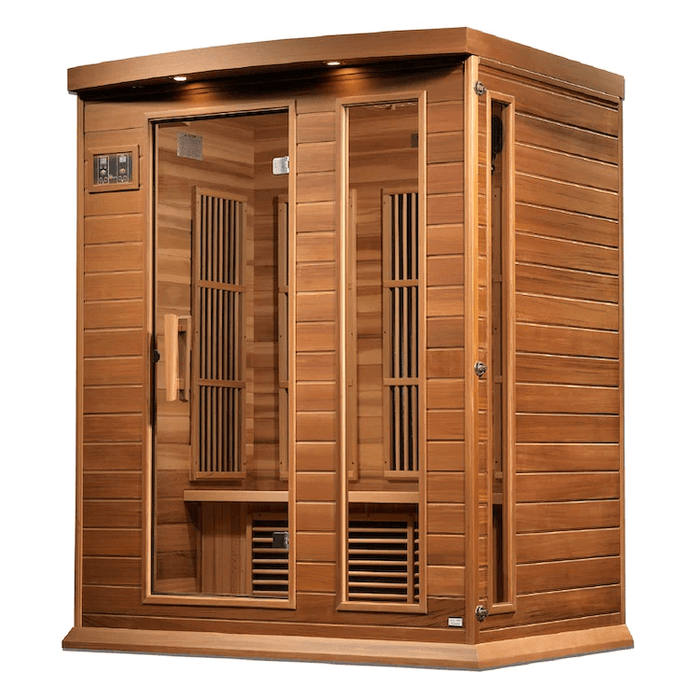 Maxxus 3-Person Near Zero EMF FAR Indoor Infrared Sauna + Red Light Therapy | MX-K306-01-ZF CED