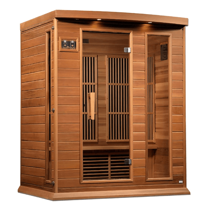 Maxxus 3-Person Near Zero EMF FAR Indoor Infrared Sauna + Red Light Therapy | MX-K306-01-ZF CED