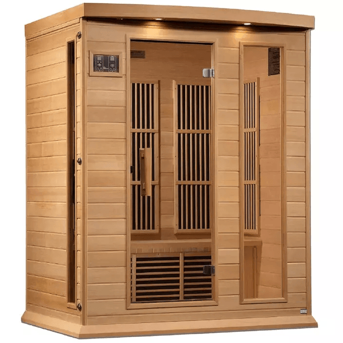 Maxxus 3-Person Near Zero EMF FAR Indoor Infrared Sauna + Red Light Therapy | MX-K306-01-ZF
