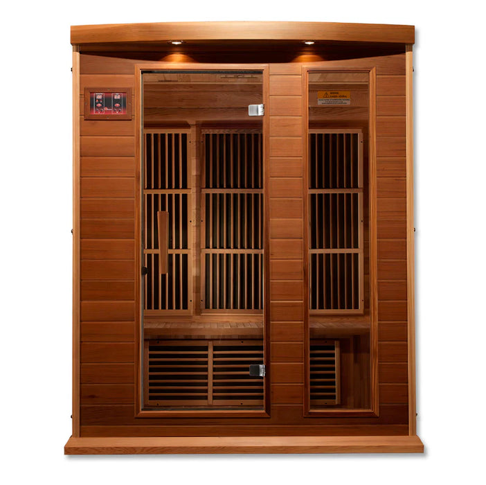 Maxxus 3-Person Low EMF FAR Indoor Infrared Sauna + Red Light Therapy | MX-K306-01-CED