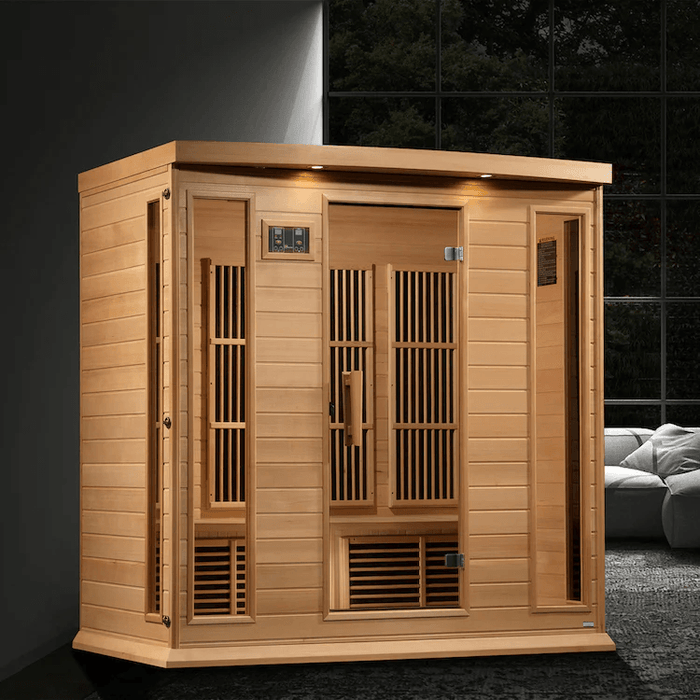 Maxxus 4-Person Near Zero EMF FAR Indoor Infrared Sauna + Red Light Therapy | MX-K406-01-ZF