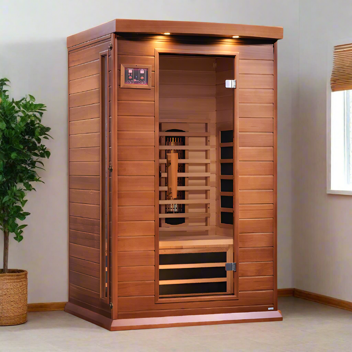 Maxxus 2-Person Near Zero EMF Full Spectrum Indoor Infrared Sauna + Red Light Therapy | MX-M206-01-FS CED