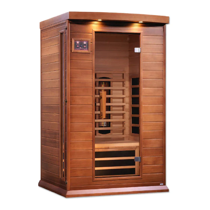 Maxxus 2-Person Near Zero EMF Full Spectrum Indoor Infrared Sauna + Red Light Therapy | MX-M206-01-FS CED