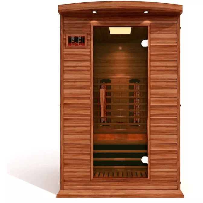 Maxxus 2-Person Near Zero EMF Full Spectrum Indoor Infrared Sauna + Red Light Therapy | MX-M206-01-FS CED