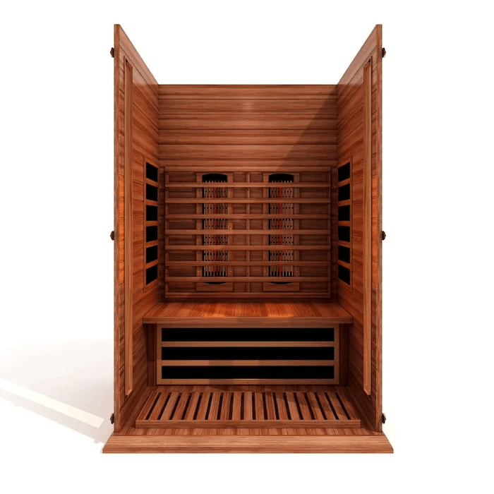 Maxxus 2-Person Near Zero EMF Full Spectrum Indoor Infrared Sauna + Red Light Therapy | MX-M206-01-FS CED