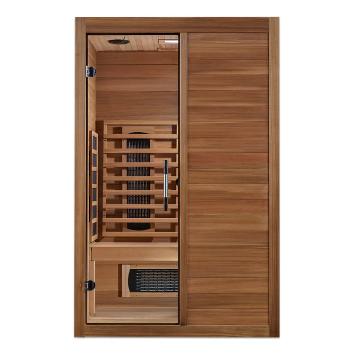Maxxus S-Line 2-Person Full Spectrum Near Zero EMF Indoor Infrared Sauna + Red Light Therapy | MX-S206-01-FS-PC