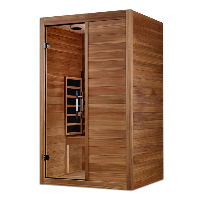Maxxus S-Line 2-Person Full Spectrum Near Zero EMF Indoor Infrared Sauna + Red Light Therapy | MX-S206-01-FS-PC