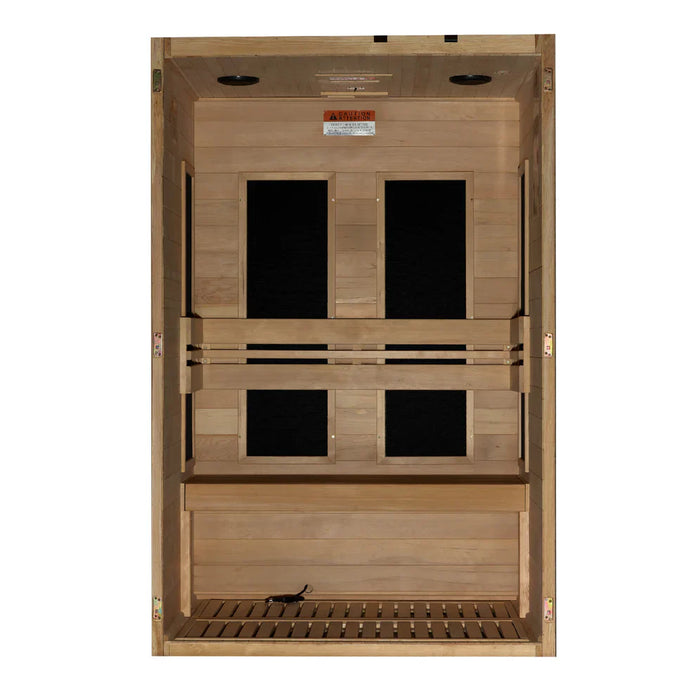 Maxxus S-Line 2-Person Low EMF FAR Indoor Infrared Sauna + Red Light Therapy | MX-S206-01