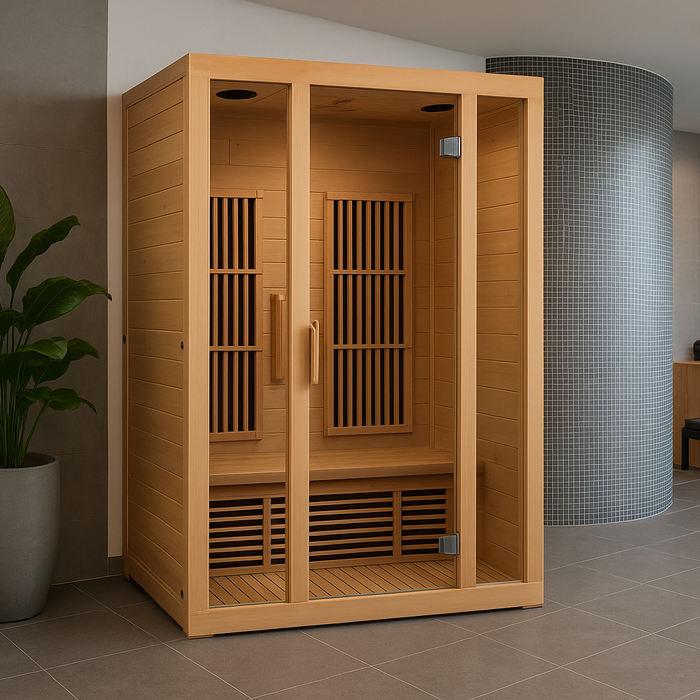 Maxxus Seattle 2-Person Near Zero EMF FAR Indoor Infrared Sauna + Red Light Therapy | MX-J206-01-ZF