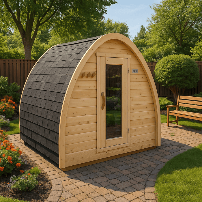 Dundalk Leisurecraft Canadian Timber 2-4 Person Outdoor Traditional MiniPOD Sauna | CTC77MW