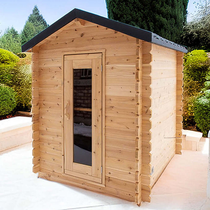 Dundalk Leisurecraft Canadian Timber 2-3 Person Granby Outdoor Traditional Cabin Sauna | CTC66W
