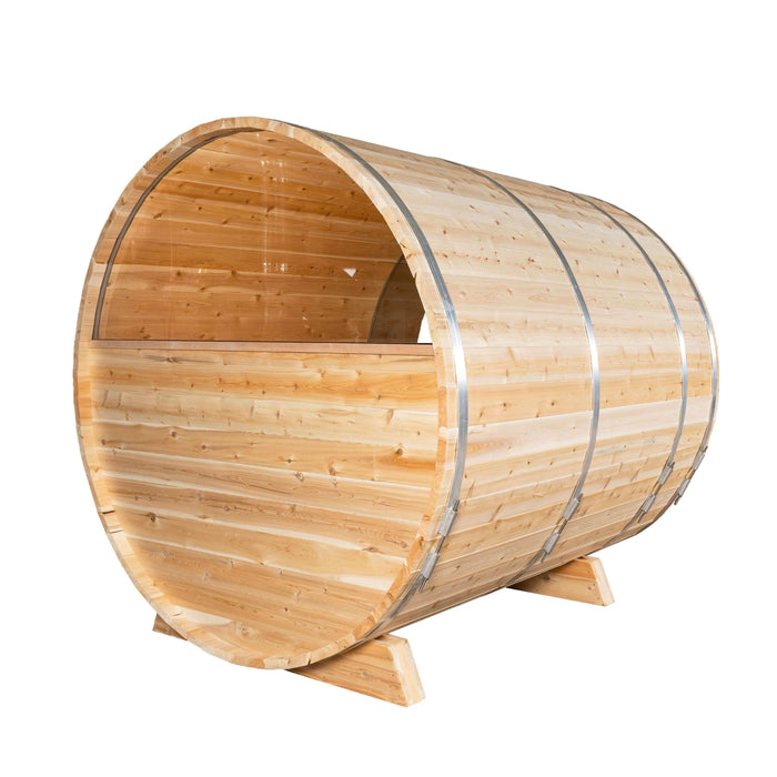 Dundalk Leisurecraft Canadian Timber 4 Person Serenity MP Outdoor Traditional Barrel Sauna | CTC2245MP