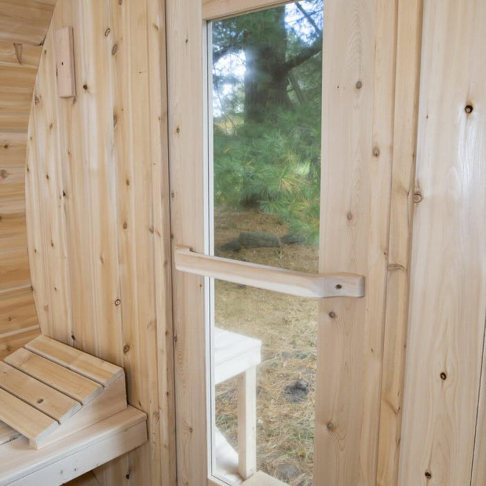Dundalk Leisurecraft Canadian Timber 4 Person Serenity Outdoor Traditional Barrel Sauna | CTC2245W