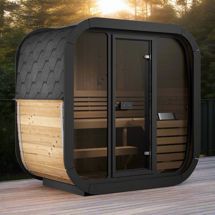 SaunaLife 3 Person 4.1' Long Outdoor Traditional Cube Sauna | Model CL4G