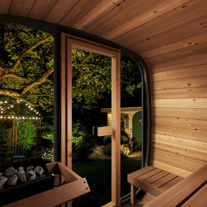 SaunaLife 4 Person 4.6' Long Outdoor Traditional Cube Sauna | Model CL5G