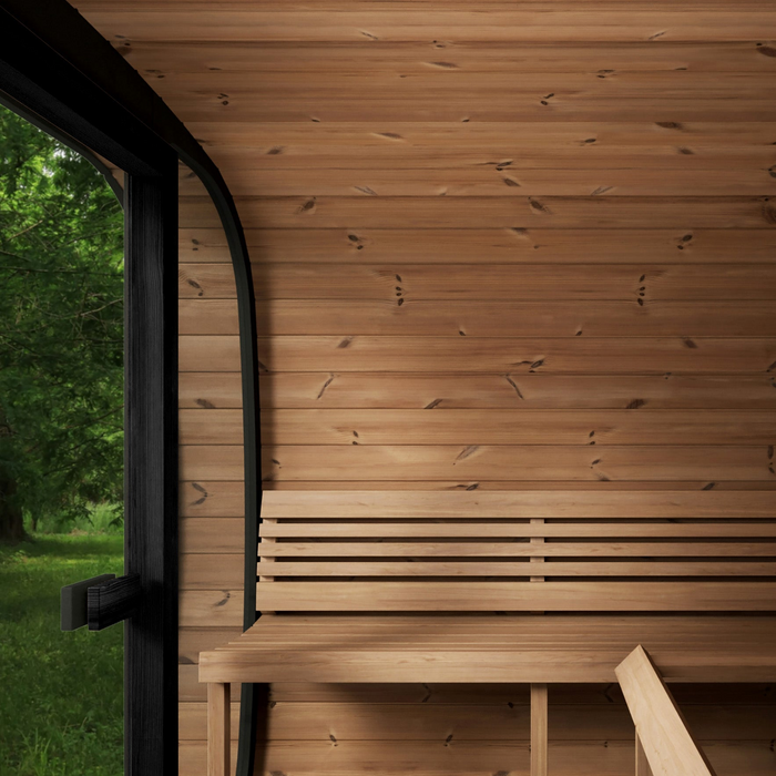 SaunaLife CL7G Outdoor Cube Sauna Kit w/ Scandia Gas Sauna Heater (Propane/Natural Gas)