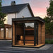 SaunaLife 6 Person GL6 Glass Corner Outdoor Traditional Sauna Saunalife