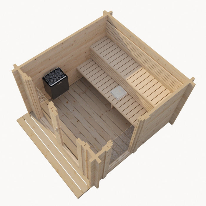 SaunaLife 6-Person Outdoor Traditional Cabin Sauna | Model G4