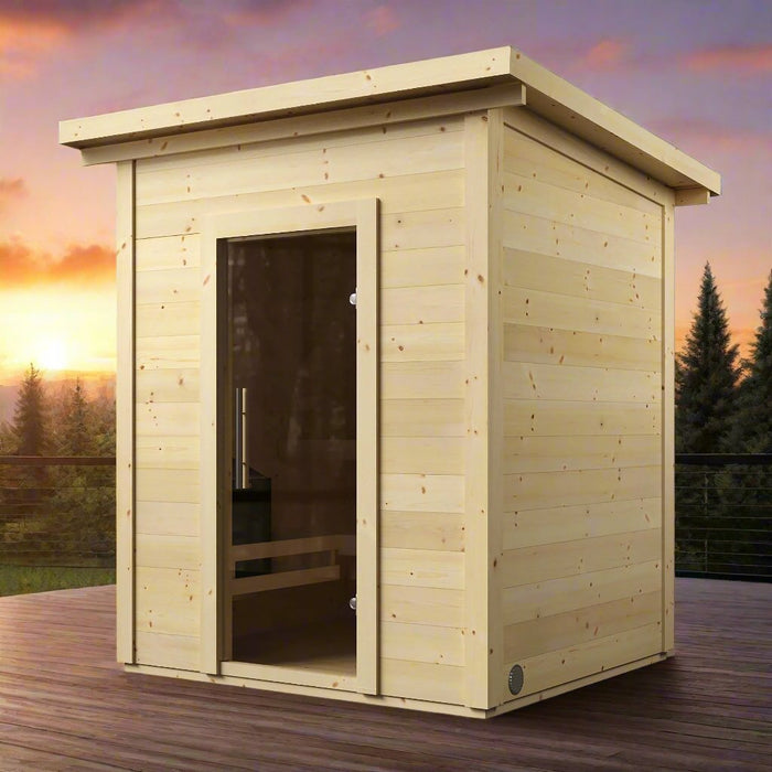 SaunaLife 4-Person Outdoor Traditional Cabin Sauna | Model G2