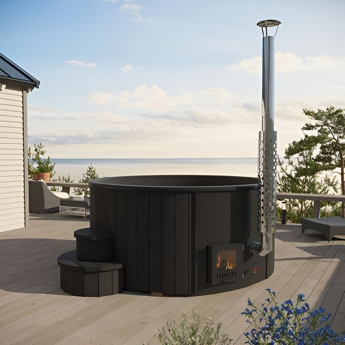 SaunaLife 6-Person Wood-Fired Hot Tub | Model S4B/S4N