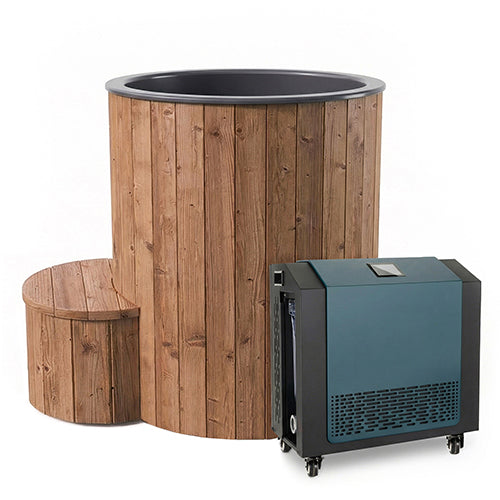 SaunaLife 1-Person Thermo-Pine Cold/Hot Plunge Tub w/ Water Chiller/Heater | Model S1N