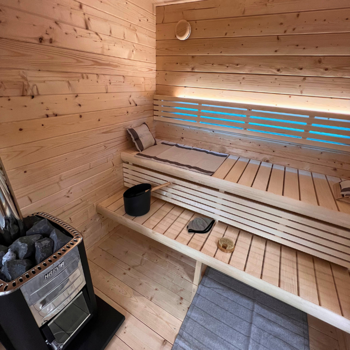 SaunaLife 6-Person Outdoor Traditional Cabin Sauna | Model G4