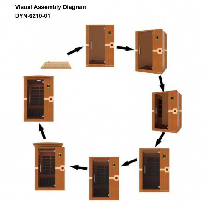 Dynamic Venice 2-person Low EMF FAR Indoor Infrared Sauna + Red Light Therapy | DYN-6210-01