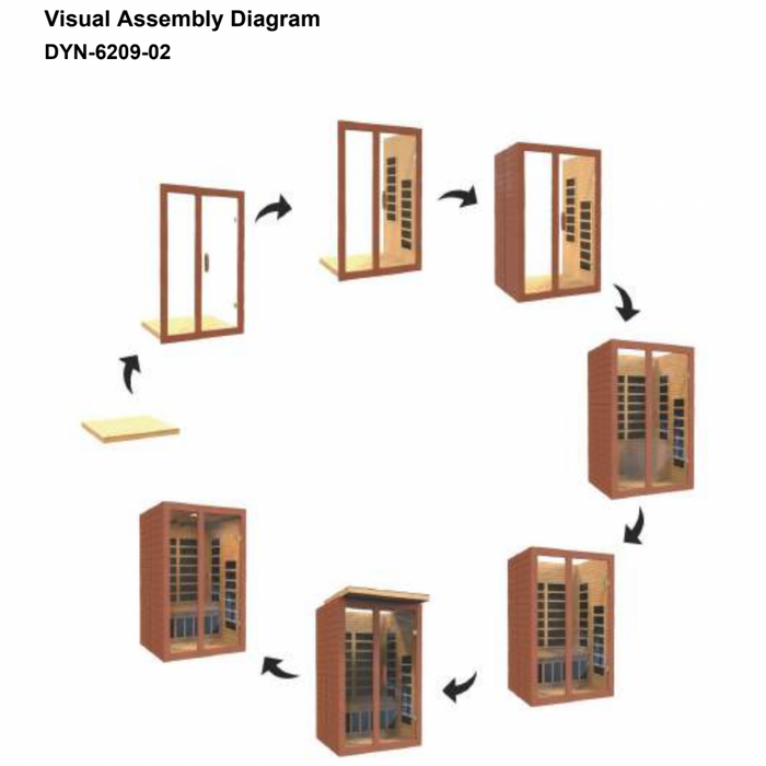 Dynamic Santiago Elite 2-person Ultra Low EMF FAR Indoor Infrared Sauna + Red Light Therapy | DYN-6209-02 Elite