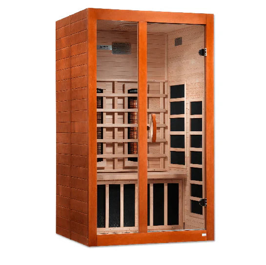 Dynamic Santiago 2-Person Full Spectrum Near Zero EMF Indoor Infrared Sauna + Red Light Therapy | DYN-6209-03 FS