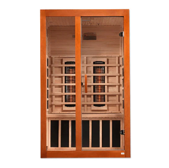 Dynamic Santiago 2-Person Full Spectrum Near Zero EMF Indoor Infrared Sauna + Red Light Therapy | DYN-6209-03 FS