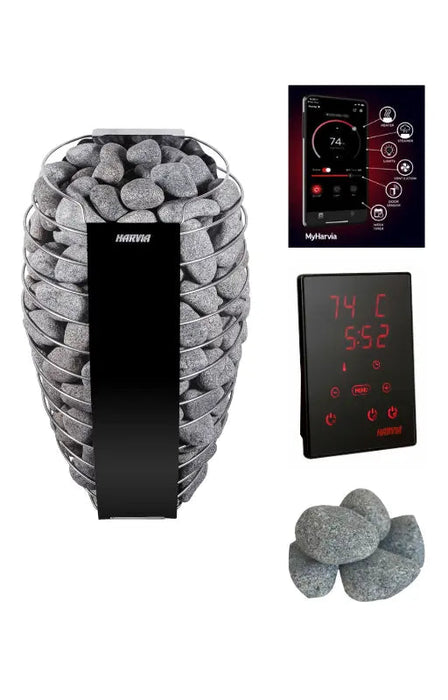 Harvia Spirit SP80E Electric Sauna Heater Package Harvia