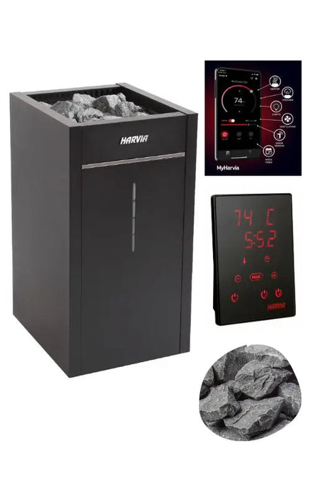 Harvia Virta Combi HL80SA Steamer & Electric Sauna Heater Package Harvia