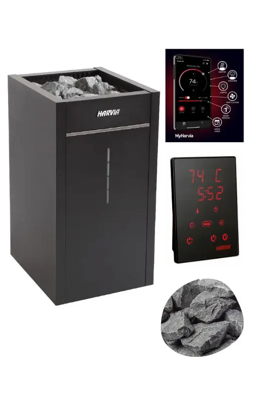 Harvia Virta Combi HL80SA Steamer & Electric Sauna Heater Package Harvia