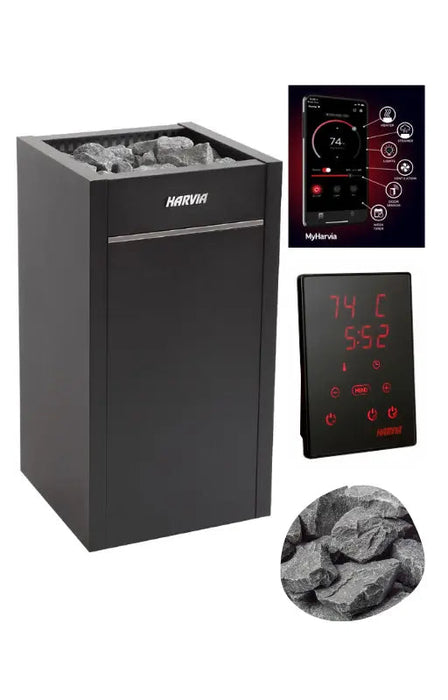 Harvia Virta HL90E Electric Sauna Heater Package Harvia