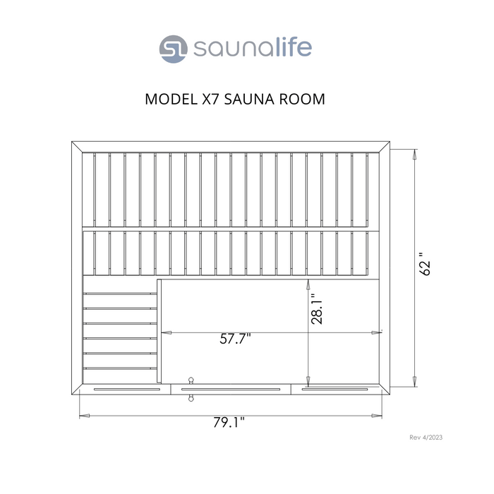 SaunaLife Floor Kit for SaunaLife X6 Sauna | X6FLOOR