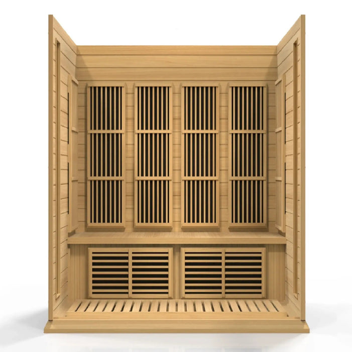 Maxxus 4 Person Low EMF FAR Infrared Sauna Canadian Hemlock | MX-K406-01 Golden Designs