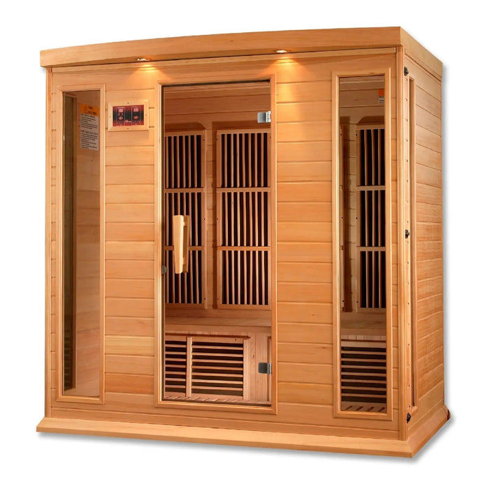Maxxus 4 Person Low EMF FAR Infrared Sauna Canadian Hemlock | MX-K406-01 Golden Designs